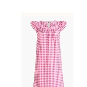 J. Crew Pink Gingham Mini Dress